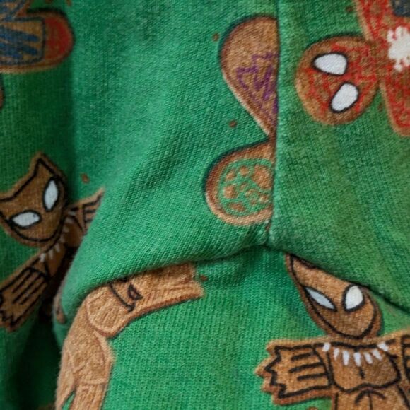 Disney Store Hooded Marvel Bodysuit Gingerbread Holiday Pajamas, Mens Xtra Small - Picture 6 of 16